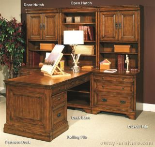  New Modular Home Office Wood Computer Desk Furniture Oak