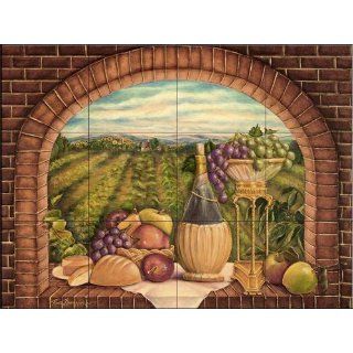 Tuscan Wine II by Rita Broughton   Kitchen Backsplash / Bathroom wall