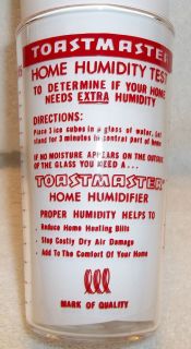   Advertising Measuring Glass Toastmaster Home Humidifier EX Home Test