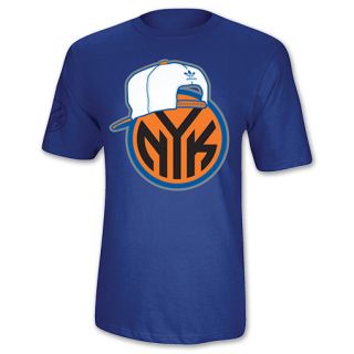 Mens adidas New York Knicks NBA Logo Snapback Hat T Shirt