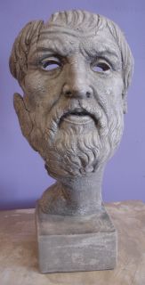 Homer Greek Bust Sculpture Classical Statue Antique Finish Face