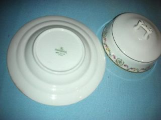 Homer Laughlin Floral Swag Round Butter Cheese Dish with Lid