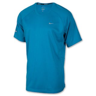 Mens Nike Miler UV Tee Shirt Neo Turq
