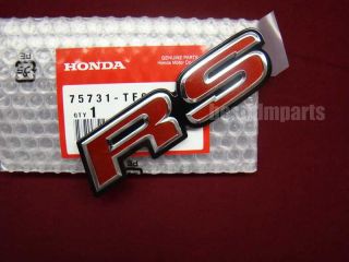 JDM Genuine RS Trunk Emblem Honda Fit Jazz 06 07 08 09