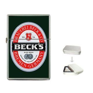 Becks Beer Logo Flip Top Lighter: Health & Personal Care