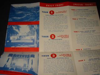 Old 1954 Honolulu Hawaii Travel Brochure Gray Line