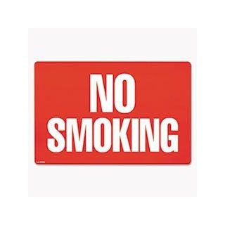 NEW   Two Sided Signs, No Smoking/No Fumar, 8 x 12, Red
