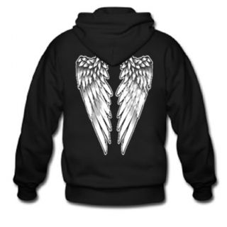 Angel Wings Winged Hoodie Hooded Sweatshirt Plain Front