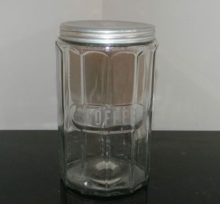 Vintage Hoosier Sellers Cupboard Crystal Round Panel Coffee Canister