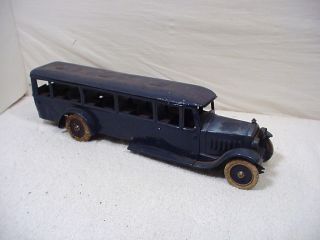 Vintage Pressed Steel Toy Kingsbury 1920s 30s Truck Bus Antique Tin