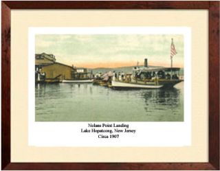 Lake Hopatcong NJ Nolans Polint Landing C 1907 Print