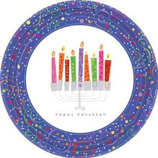 Hanukkah Playful Menorah Dinner Plates 8ct Toys & Games