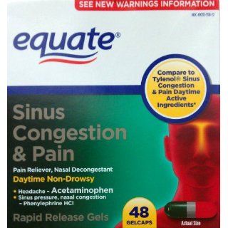 Equate Sinus Congestion and Pain 48 ct, Compare to Tylenol