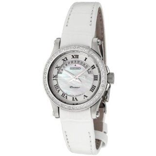 Seiko Womens SXD775 Premier Diamond Accented Mother of Pearl Dial