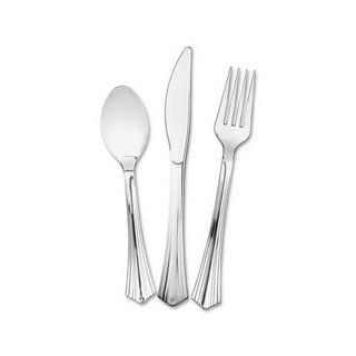 Cutlery, 25 ea Forks/Knives/Spoons, 75/PK, Silver: Kitchen & Dining
