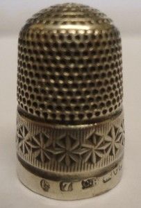 Antique Edwardian Charles Horner Solid Silver Thimble Chester 1906