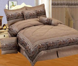 New Wild Horse Comforter Set Western Bedding Twin Full Queen King Cal