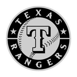 Texas Rangers Silver Auto Emblem: Sports & Outdoors