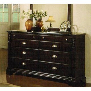 Drawer Dresser with Leaf Carving in Espresso Finish Home