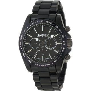 Haurex Italy Mens N0366UNN Aston Black Multi Function Watch: Watches
