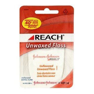 Reach Unwaxed Dental Floss, Unflavored, Unwaxed 55 yd (50