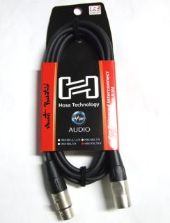 Hosa HXX 010 Pro XLR Male to Female Cable Cord 10ft Neutrik Rean
