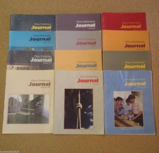 Piano Technicians Journal Set of 12 Issues 1987