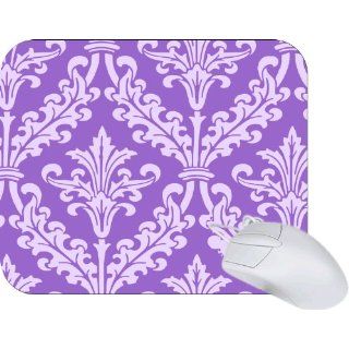 Rikki Knight Violet Color Damask Design Mouse Pad Mousepad