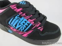 Heelys Caution Black Hot Pink Blue Gum Roller Skate Girls Youth All