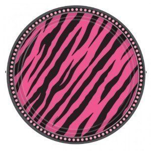Pink Zebra Print Party Sets Various Combinations