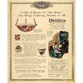 1917 Ad Halophane Glass Decolite Lighting Xmas Piano