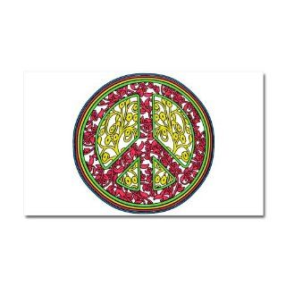 Car Magnet 20 x 12 Neon Floral Peace Symbol Everything