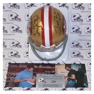 Jerry Rice & Steve Young Autographed 49ers Riddell Mini