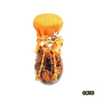 Sweet Orange Scented Potpourri in Decorative Glass Holder