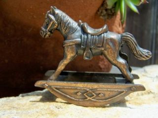 Doll House Miniature Durham Industries Childs Rocking Horse Cast Iron