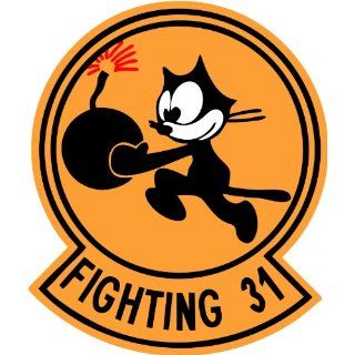 Felix the Cat Navy Sticker Squadron Vfa31 4.5 X 5
