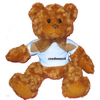 condemned Plush Teddy Bear with BLUE T Shirt Toys & Games