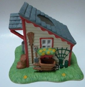 Partylite Garden House Shed Country Candle Tealight Holder Decor P0700