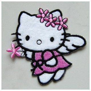 8cm Hello Kitty Fairy Angel Embroidered Iron on Patch