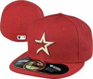 HOUSTON ASTROS RED BRICK ON FIELD NEW ERA 59FIFTY FITTED HAT CAP Sz 7