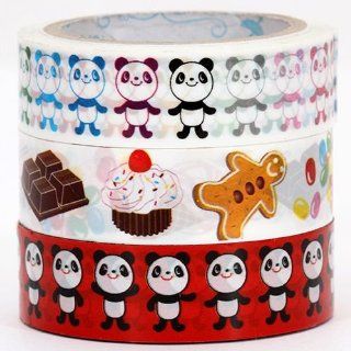 Scotch Tape set with panda bears and sweets Toys & Games