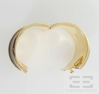 House of Harlow 1960 Black Leather Gold Cuff