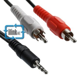 5mm to AV RCA Audio Adapter Cable for iPod MP3 3 5 Mm