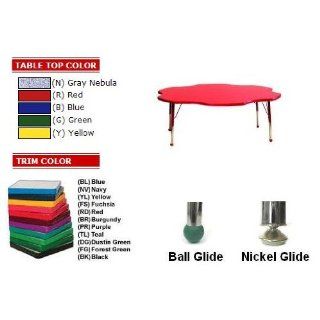 60, Daisy Classroom Table, Color or Gray Top, Toddler