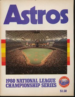 1980 NLCS Houston Astros vs Philadelphia Phillies Game Program