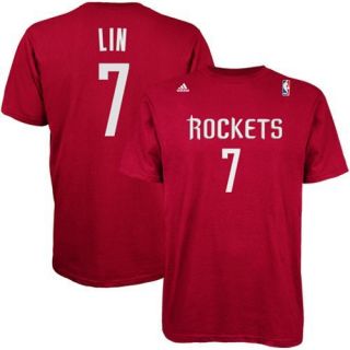 Adidas Jeremy Lin Houston Rockets Player T Shirt Red