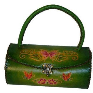 A Unique Designs Real Leather Handbag, Circular Tube
