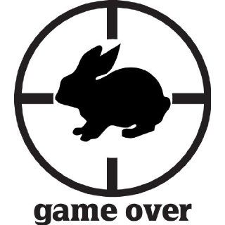 Game Over Rabbit Sticker 3   18 inch   White  