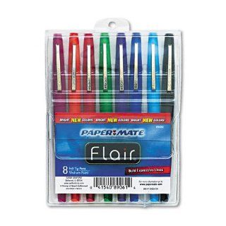 Paper Mate  Flair Felt Tip Marker Pen, 8 Assorted Colors
