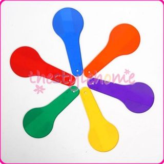  Racket Shape Color Card Tool for Kids to Learn Identify Colors